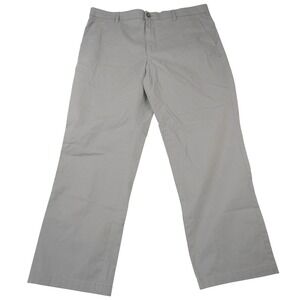 Croft & Barrow Mens Easy Care Classic Fit Grey Chino Dress Pants 40x32 Stretch